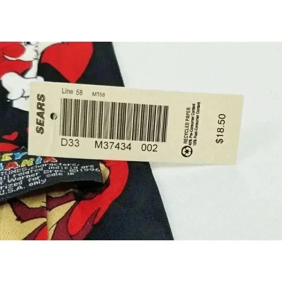 Looney Tunes Men's Vintage Silk Neck Tie Bugs Bunny Daffy Duck Wylie Coyote TAZ - Picture 5 of 7